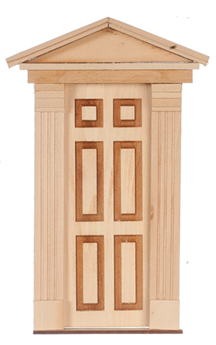 Dollhouse Miniature DOOR - FEDERAL - 6 RAISED PANEL